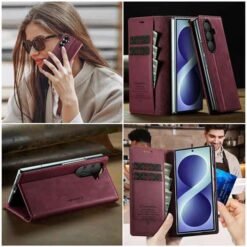 Galaxy Z Fold8 Ultra símaveski með RFID-vörn – rautt - Image 4