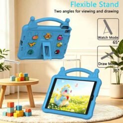 iPad 10.2" / iPad Pro 10.5" höggþolið hulstur með standi - blátt - Image 3