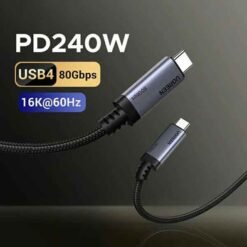 UGREEN USB-C í USB-C hleðslusnúra 1 m – 240W - Image 2