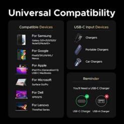 UGREEN USB-C í USB-C hleðslusnúra 1 m – 240W - Image 7