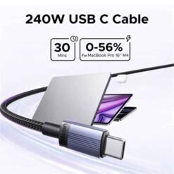 UGREEN USB-C í USB-C hleðslusnúra 2 m – 240W - Image 3