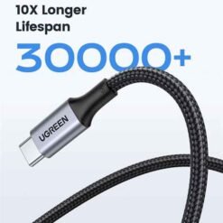 UGREEN USB-C í USB-C hleðslusnúra 3 m – 100W - Image 5