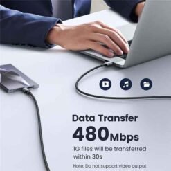 UGREEN USB-C í USB-C hleðslusnúra 3 m – 100W - Image 6